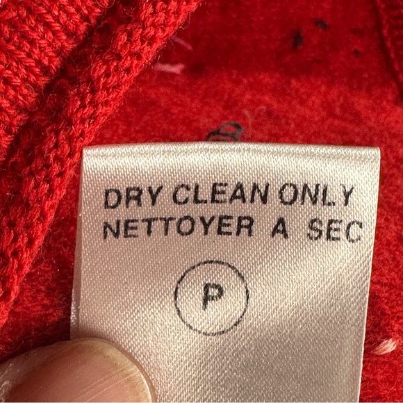 Sigrid Olsen Sport jacket, size 3X, 100% Shetland wool, red - Picture 7 of 10